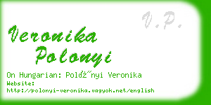 veronika polonyi business card